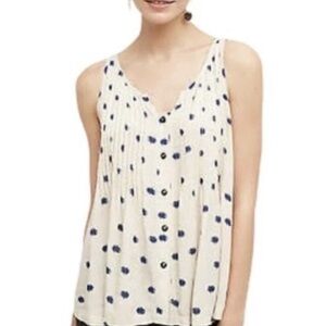 Waeve Polka Dot Sleeveless Top - Cream and Blue size 4

anthropologie